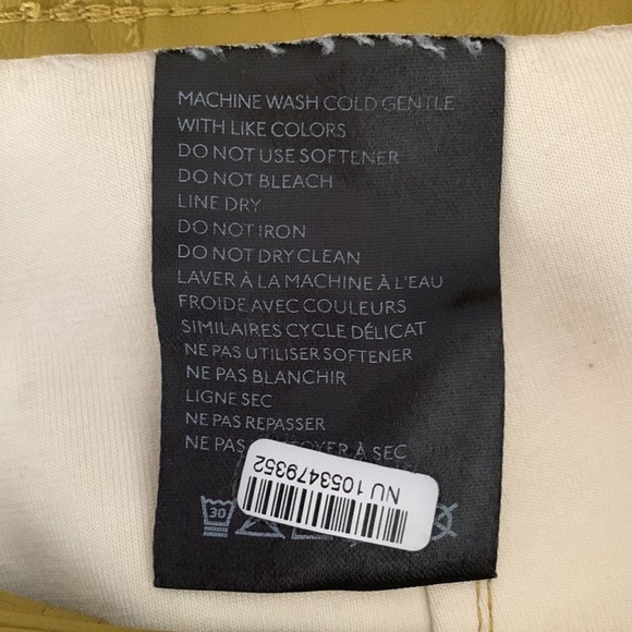 ANTHROPOLOGIE MAEVE COLETTE CROPPED WIDE LEG PANTS PEA GREEN 20W WIDE LEG VEGAN - Picture 8 of 9